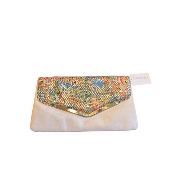 Gunne Sax Jessica McClintock Evening Bag Clutch Envelope boho embroidered - Picture 2 of 8